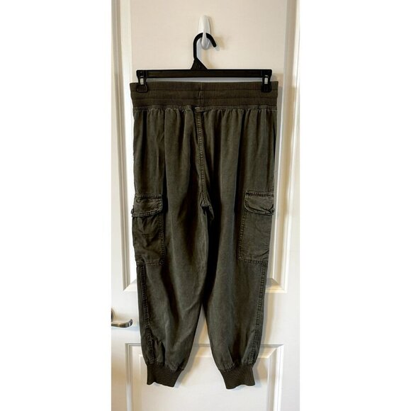 Aerie Jogger Pant Olive Green Womens S Drawstring Cargo Pockets Military Utility - Picture 2 of 5